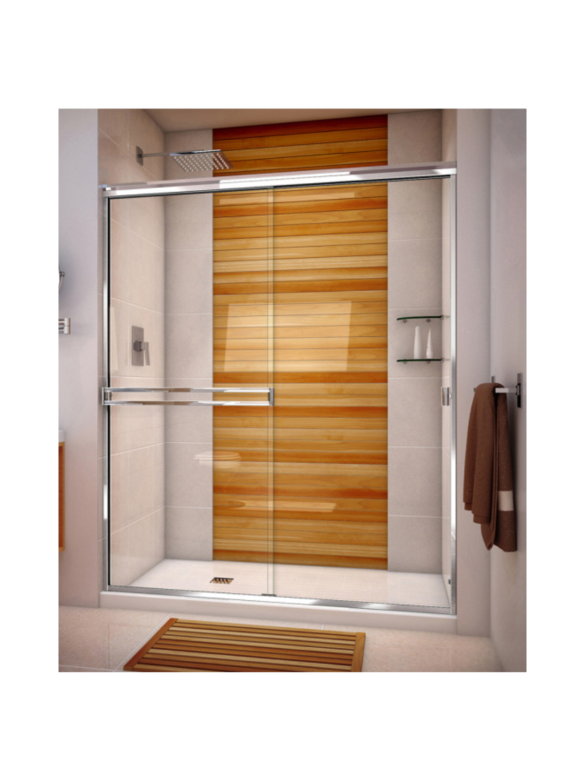 3/16" Glass Semi-Frameless Sliding Door (Arizona Shower Door)