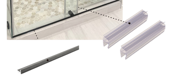 3/8" Frameless Double Sliding Shower Door - Square (WBS 7100)