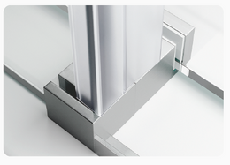 3/8" Frameless Single Sliding Shower Door - Square (WBS 7500)