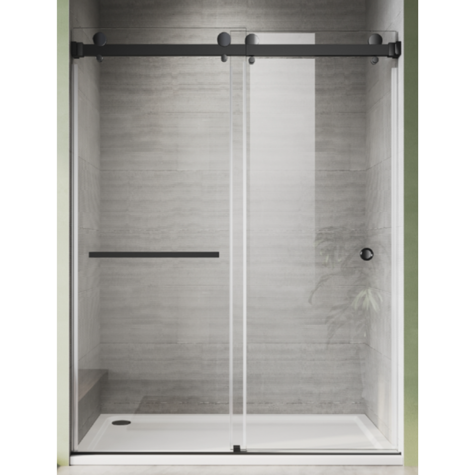 3/8" Frameless Double Sliding Shower Door - Square (WBS 7100)